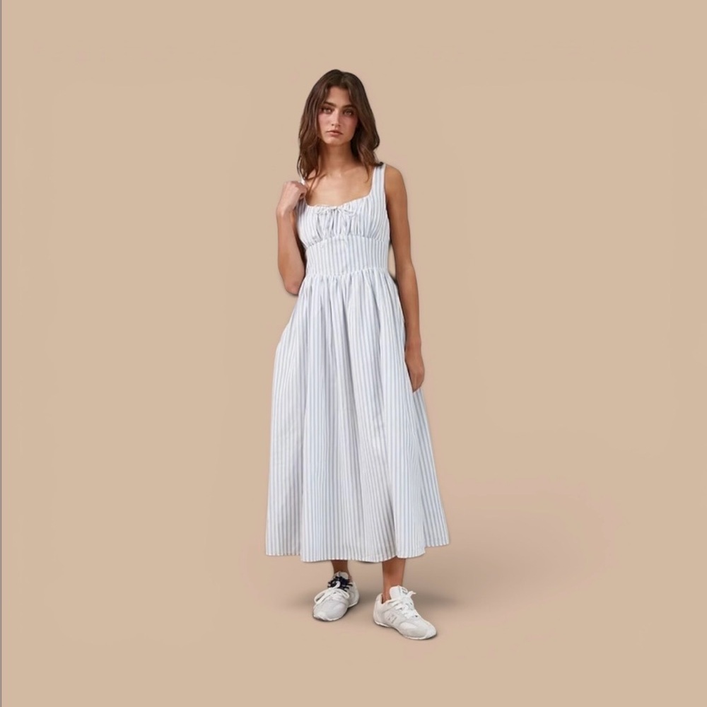 Altar’d State Striped Milkmaid Dress in size XL